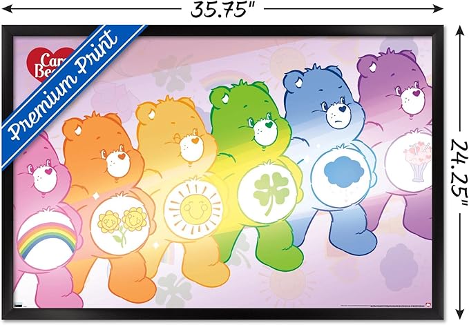 Care Bears - Care Bear Stare Wall Poster, 34L" x 22.4W", Black Framed Version