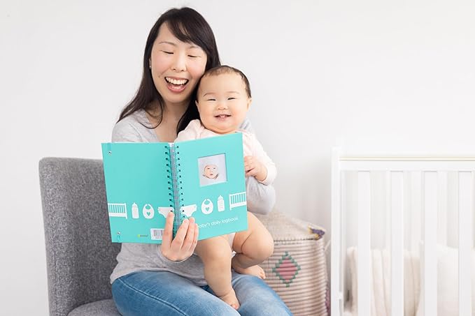 Pearhead Baby’s Daily Log Book, 50 Easy to Fill Pages to Track and Monitor Your Baby’s Schedule, Baby Care Planner for Newborns, Nursing, Sleep, Feeding, Diapers, Pumping, Gift for New Moms