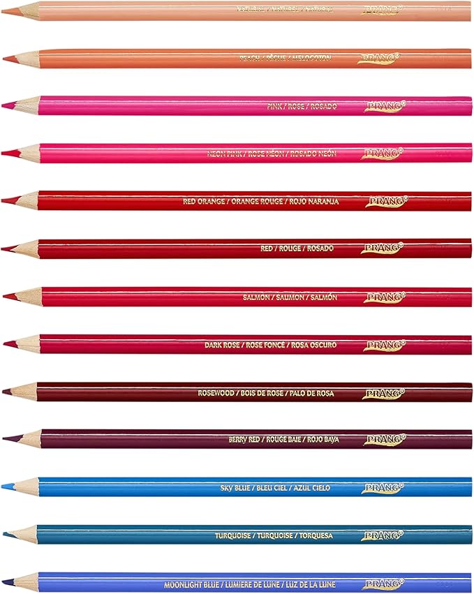 Prang Colored Pencil Sets, 3.3 Mm, 2b (#1), Assorted Lead/barrel Colors, 50/pack