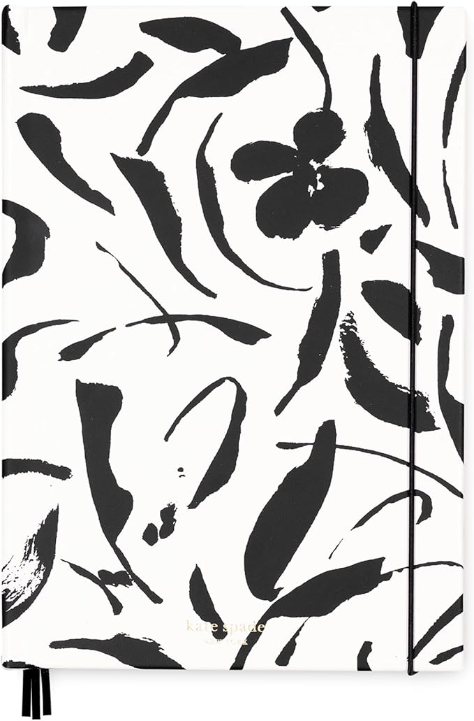 kate spade new york Take Note XL Notebook Journal, Vegan Leather Hardcover Journal, Diary Includes 168 Lined Pages, 11" x 7" Writing Pad (Painters Garden)