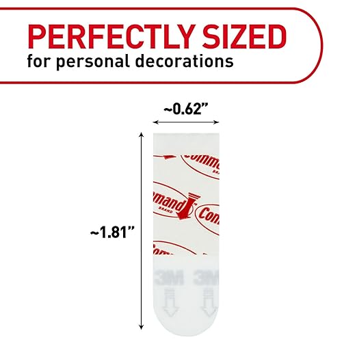 Command Poster Strips,256 Strips Damage-Free Hanging Poster Hangers,No Tools Wall Hanging-Strips for Christmas Decorations,White Adhesive-Strips,(Pack of 4)