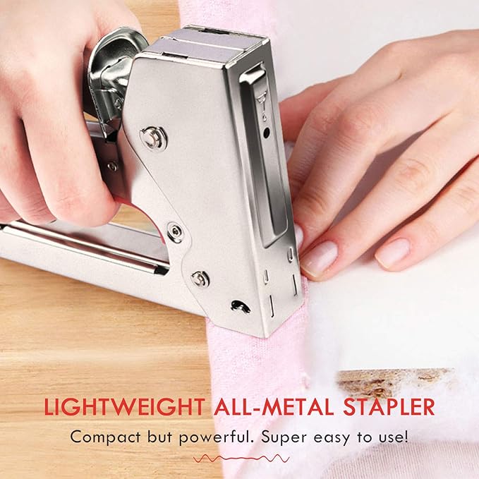 NEU MASTER Staple Gun, Light Duty Stapler Kit Come with 1600 pcs 5/16,3/8 inch JT21 Staple Strip, All Steel Tacker for General Repairs, Crafts, Upholstery, Decorating