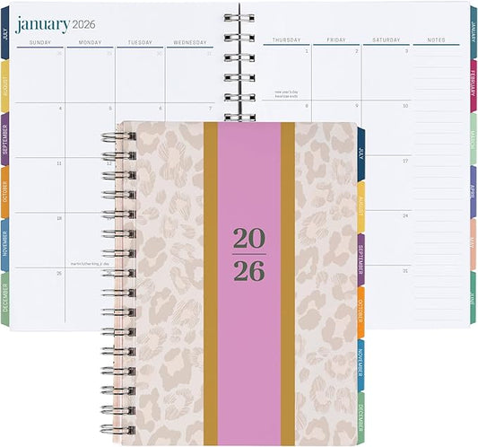 INSPIRED BY ERIN CONDREN 12M A5 Weekly Planner (January 2026 - December 2026) - Leopard cover