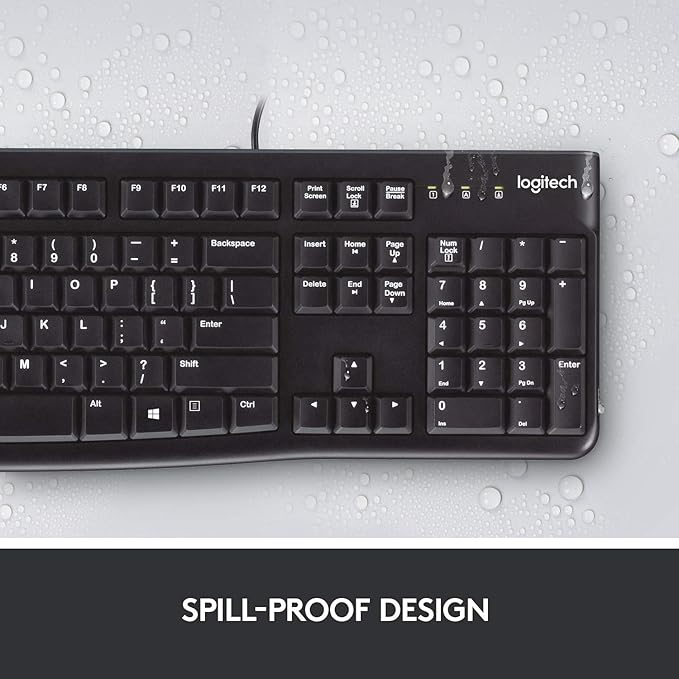 Logitech MK120 Wired USB Keyboard Mouse Desktop Combo
