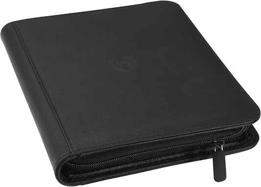 Card Binder 12 Pocket with Zipper, 816 Pockets Trading Card Holder Book, Premium PU Cover Zip Folder Binder, Side Loading Carrying Case Binder Album for TCG, MTG, Sports Cards, Game Cards