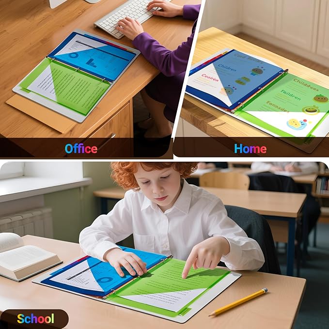 8-Tab Dividers for 3-Ring Binders, 16 Counts 3 Holes Index Dividers with 2 Pockets, Insertable 8 Tabs Binder Divider for 1/2''/1''/2''/3'' inch Binders, 8 Colors (2)