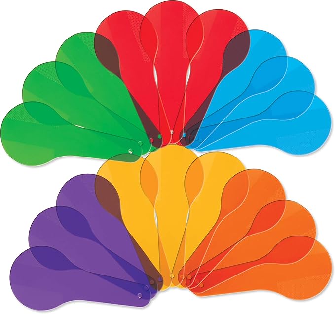 Learning Resources Color Paddles - Set of 18 Paddles, Grades PreK/Ages 3+ Preschool Science for Kids, Classroom Supplies
