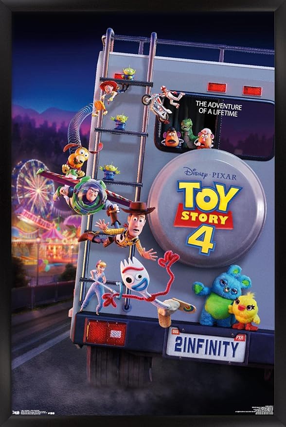 Trends International Disney Pixar Toy Story 4 - Final One Sheet Wall Poster, 22.375" x 34", Black Framed Version