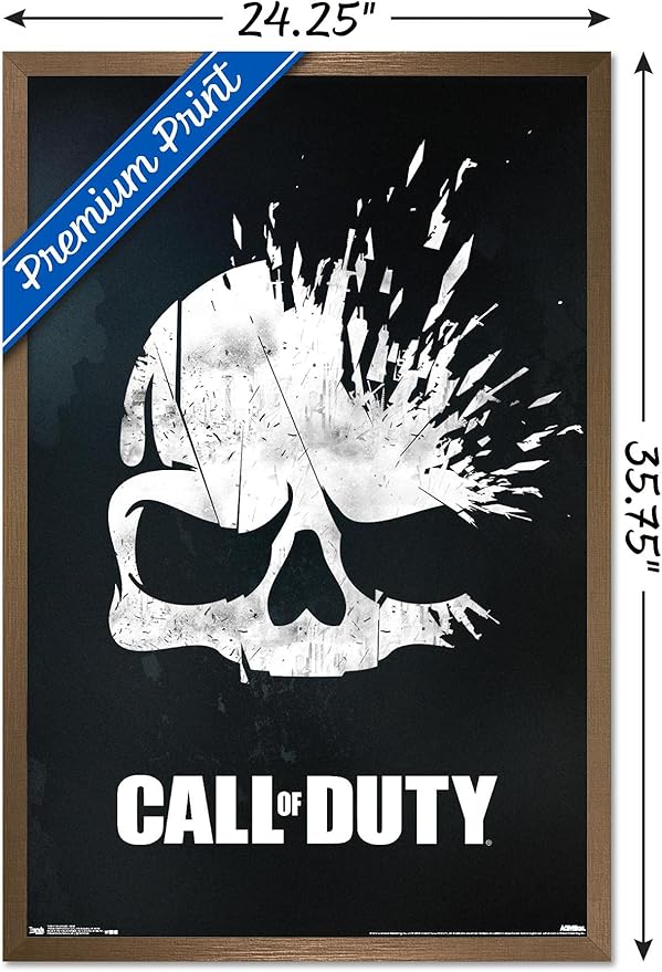 Trends International Call of Duty - Skull Wall Poster, 22.375" x 34", Bronze Framed Version