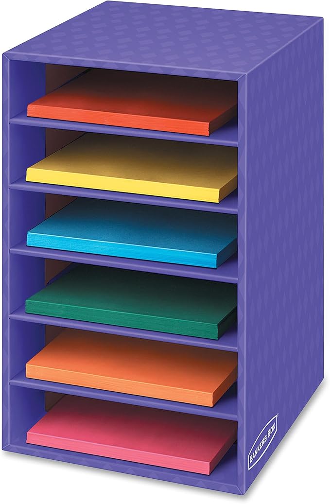 Bankers Box Classroom 6 Shelf Organizer 18"H x 12"W x 13 1/4"D (3381201), purple