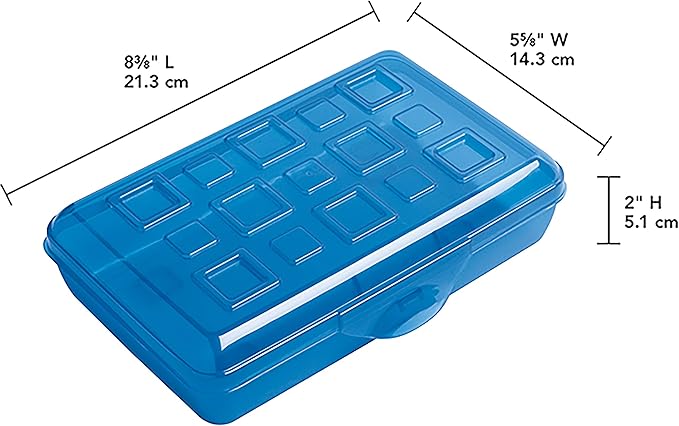 Sterilite Pencil Box with Splash Tint Lid (17224812),Multicolor