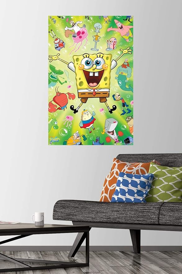 Trends International Spongebob - Burst Wall Poster with Push Pins
