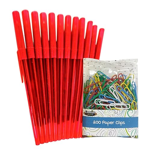 School Supply Boxes | Teacher Case (4 Boxes) | Back to School Essentials Kit Designed for Teachers | Includes Pencils, Red Pens, Dry Erase Markers, Sticky Notes, Paper Clips & More
