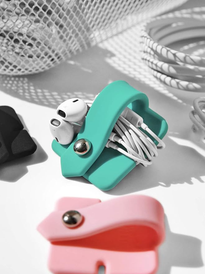 Cord Organizer Earbuds Holder Earphone Wrap Earphones Organizer Headset Headphone Earphone Wrap Winder Cord Manager Cable Winder Set of 2