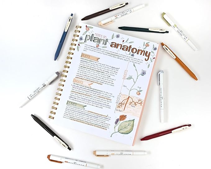 Zebra Pen Sarasa Clip Vintage and Mildliner Neutral Set, Ideal for Bible Highlighting, No Bleed, Ideal for Bible Highlighting and Bullet Journaling, Fine Point, Assorted Colors, 14-Pack (10114)