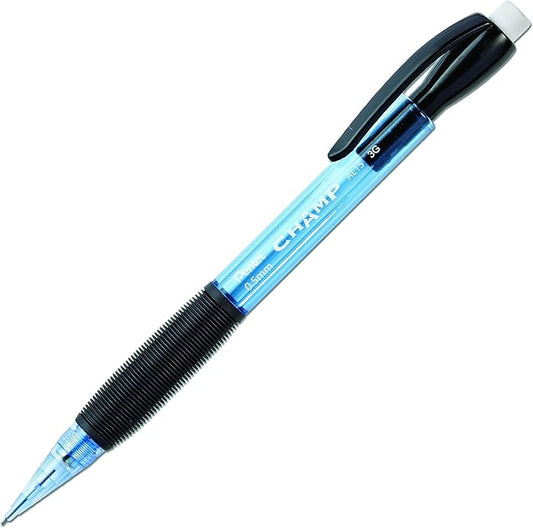 Pentel Champ Pencil, Automatic Pencil, 0.5mm Lead Size, Blue Barrel, Box of 12 (AL15C)