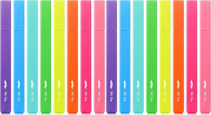 Mr. Pen- Aesthetic Highlighters, 8 pcs, Chisel Tip, Vibrant Colors, Cute Highlighters Assorted Colors, Back to School Supplies (Pack of 2)