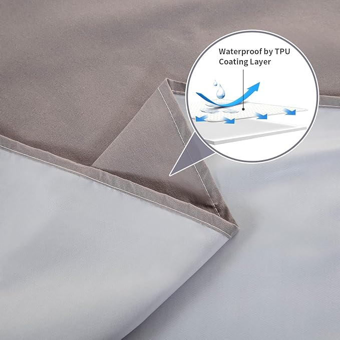 WenBags Waterproof Bed Sheet Flat Sheets Lightweight,70*90 Inches Queen Size Mattress Furniture Protector Cover for Bed Couch, Pet Hair Resistant Cover Ideal for Dogs Cats Hotels and Hospitals (Gray)