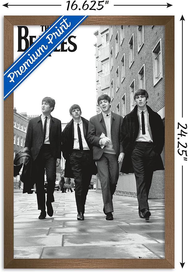 Trends International The Beatles - In London Wall Poster, 22.4L x 14.7W, Bronze Framed Version