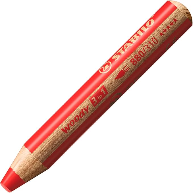STABILO Multi-Talented Pencil woody 3 in 1 - Pack of 10 - Assorted Colors