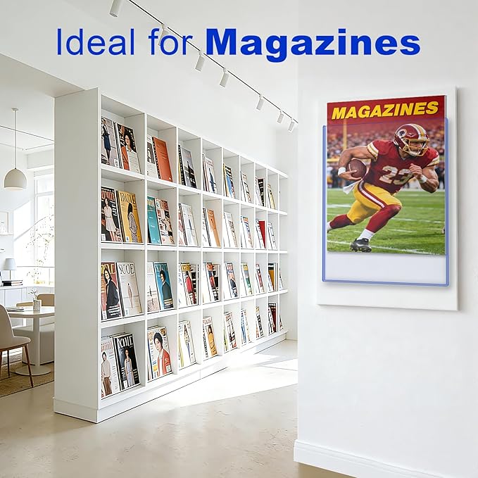 9x11-1/4 Magazine Toploaders - 20Mil Heavy Duty Rigid Comics & Magazine Protectors, 5mm Thick Capacity, Clear PVC Sleeves for Archival Storage Display Magazines, Documents & Collectibles(10 Pack)