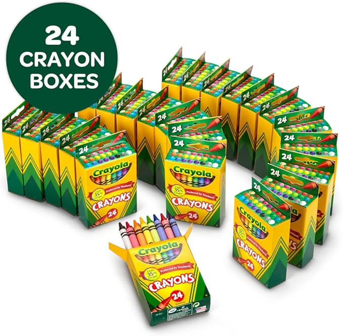 Crayola Crayons Bulk (72 Packs), Coloring Book Supplies, Presharpened Crayons for Kids, Stocking Stuffers, Preschool Classroom Supplies, Gifts, Ages 3+