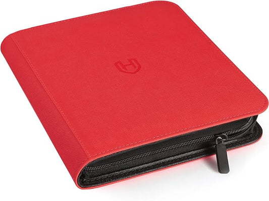 Card Binder 12 Pocket with Zipper, 816 Pockets Trading Card Holder Book, Premium PU Cover Zip Folder Binder, Side Loading Carrying Case Binder Album for TCG, MTG, Sports Cards, Game Cards