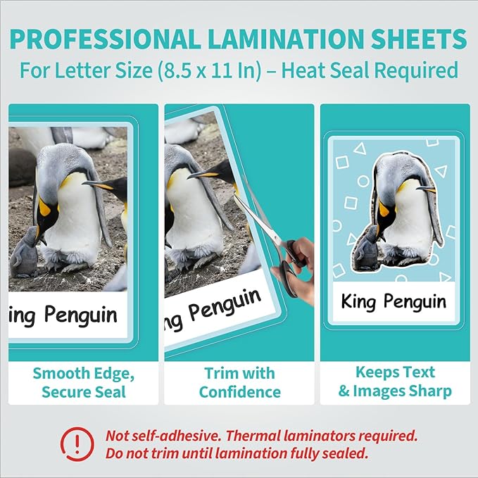 Binditek 300 Pack 3 Mil Thermal Laminating Pouches, 9x11.5 Inches Laminating Sheets, for Letter Size, Ultra Clear, Glossy, Hold 8.5x11 Inches, Heat Seal, School Office Supplies