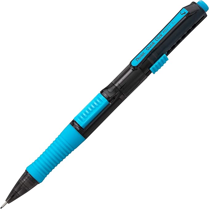 Pentel Quick Click POP Mechanical Pencil, (0.7mm), Includes Refill Lead and Erasers, Pack of 8 Pencils (PD217LEBP8)