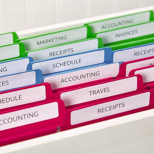 Avery TrueBlock File Folder Labels, 2/3" x 3-7/16", 1,800 Printable Labels, White, Permanent (75366)