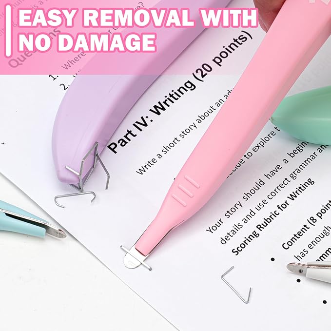 THINKLEARN 20 PCS Magnetic Staple Remover Tool Bulk- Professional Multicolored Stapler Remover Staple Remover Stick for Quick & Effortless Staple Removal, for Office, School, Home Use