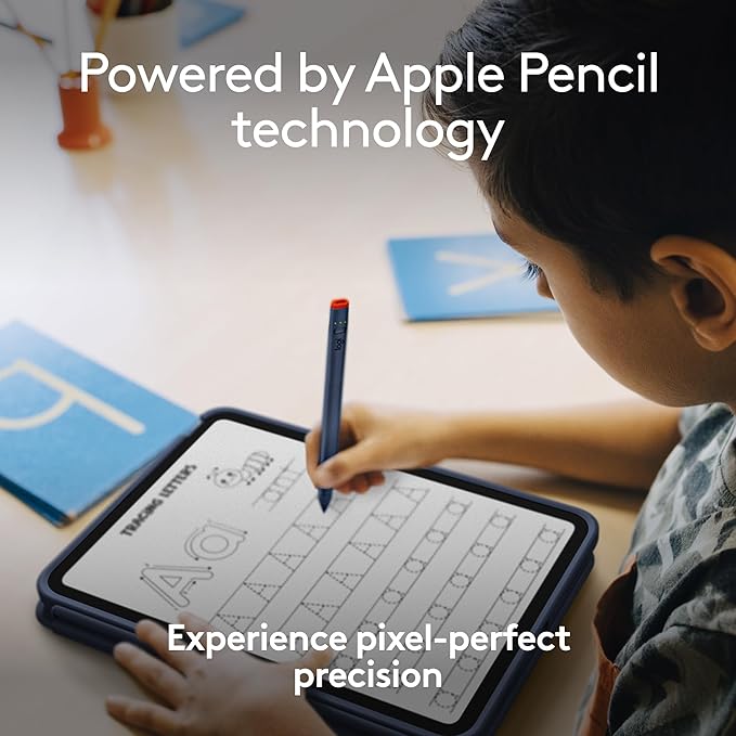 Logitech Crayon Digital Pencil for iPad (iPad Models with USB-C Ports) Featuring Apple Pencil Technology, Anti-Roll Design, and Dynamic Smart Tip (Renewed)
