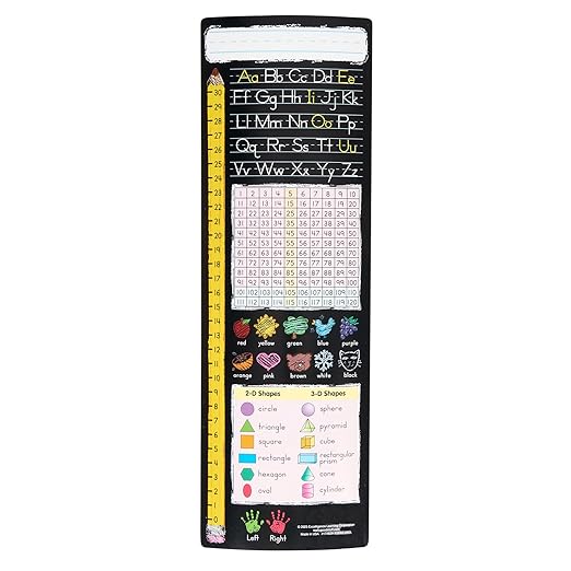 Really Good Stuff Vertical Chalkboard-Style Desktop Helpers, Vinyl, Self-Adhesive- Set of 24 - Primary