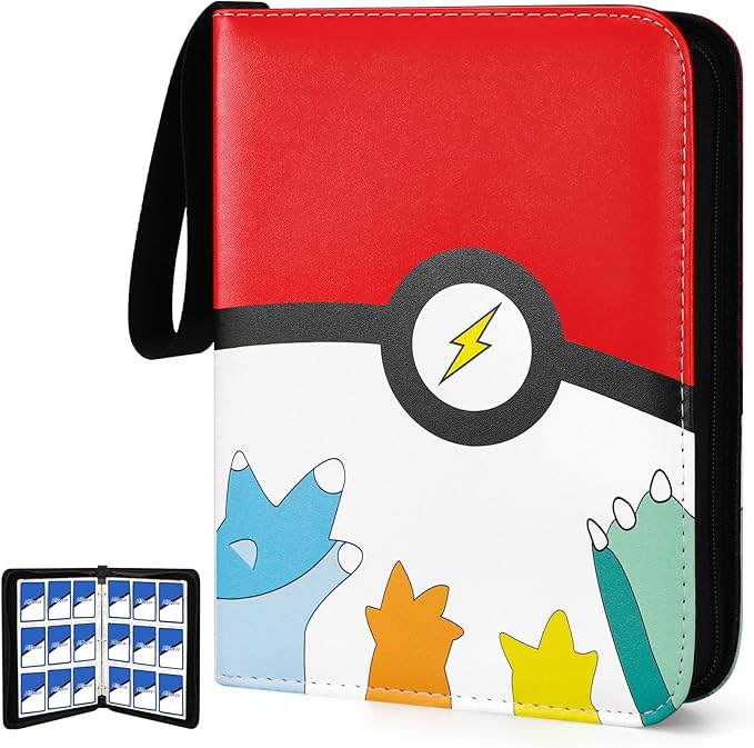 900 Pockets Trading Card Binder with 50 Removable Card Sleeves, 9-Pocket Card Holder Book Compatible with Baseball Binder for Cards, Card Collector Album with Zipper Carrying Case