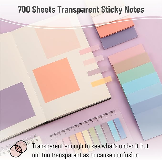 Mr. Pen- Aesthetic Book Annotation Kit, 38 pcs, Aesthetic Highlighters and Gel Pens, Transparent Sticky Notes, Transparent Sticky Tabs for Books, No Bleed Highlighters for Bible Pages No Bleed