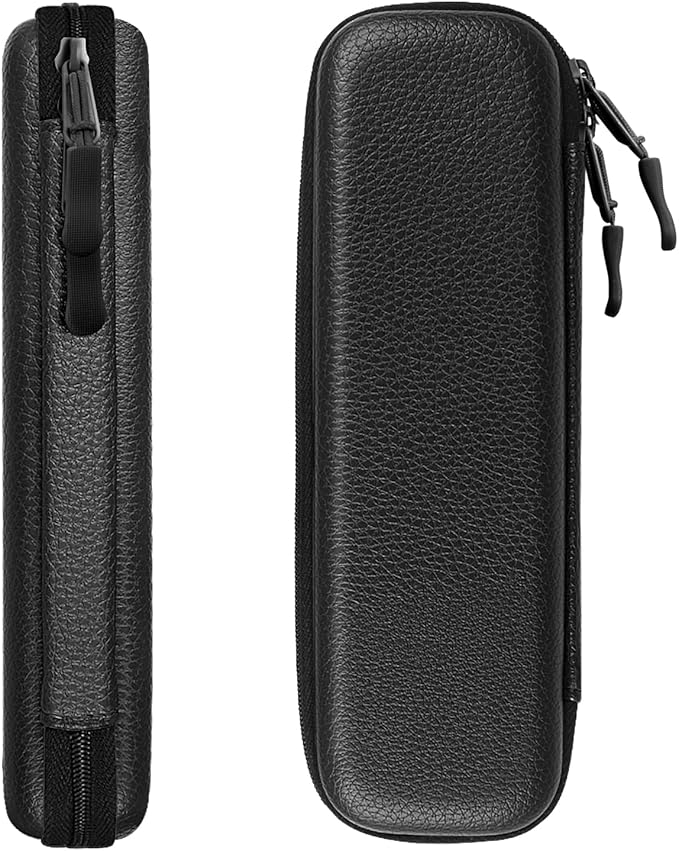 Fintie Holder Case for Apple Pencil Pro, Apple Pencil (USB-C / 1st / 2nd Generation), PU Leather Carrying Bag Sleeve Compatible with Pen, USB Cable, Samsung Stylus, Black