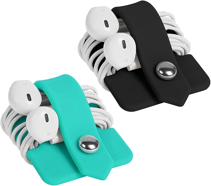 Cord Organizer Earbuds Holder Earphone Wrap Earphones Organizer Headset Headphone Earphone Wrap Winder Cord Manager Cable Winder Set of 2