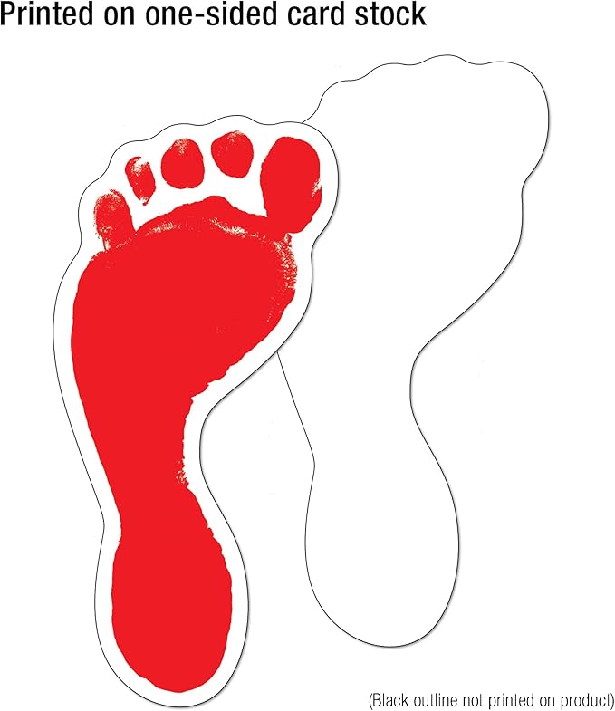 Carson Dellosa 54-Piece Feet Cutouts, Colorful Footprints for Directions, Name Tags, Crafts, Locker Decorations, Bulletin Board, Labels, and Classroom Decor