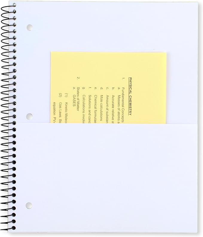 Mead Spiral Notebook, 1 Subject, Wide Ruled Paper, Plastic Cover, 8" x 10-1/2", 100 Sheets, Pastel Pink (930092B)