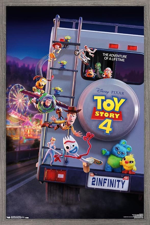 Trends International Disney Pixar Toy Story 4 - Final One Sheet Wall Poster, 22.375" x 34", Barnwood Framed Version