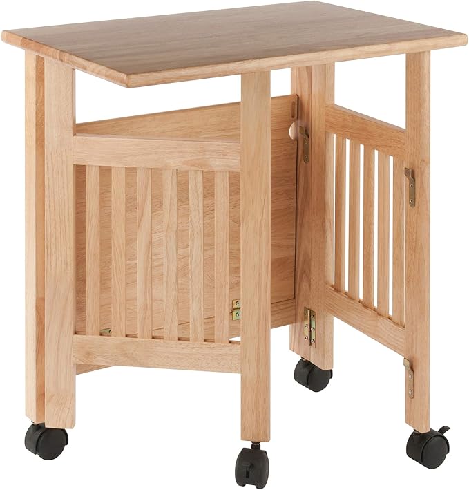 Winsome Mission 2-Shelf Wood Mobile Printer Stand, Brown (81628)