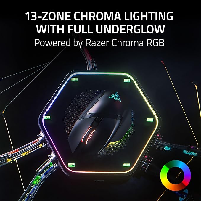 Razer Basilisk V3 Pro 35K Wireless Gaming Mouse: HyperScroll Tilt Wheel - 35K DPI Optical Sensor Gen 2-13 Customizable Controls - Chroma RGB - Optical Switches Gen 3 - Up to 140 Hr Battery - Black