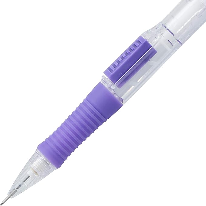 Pentel Quick Click Mechanical Pencil, (0.5mm) Fine Line, Canister, Assorted Colors (A/B/C/N/V), 36-PK (PD215PC36M)