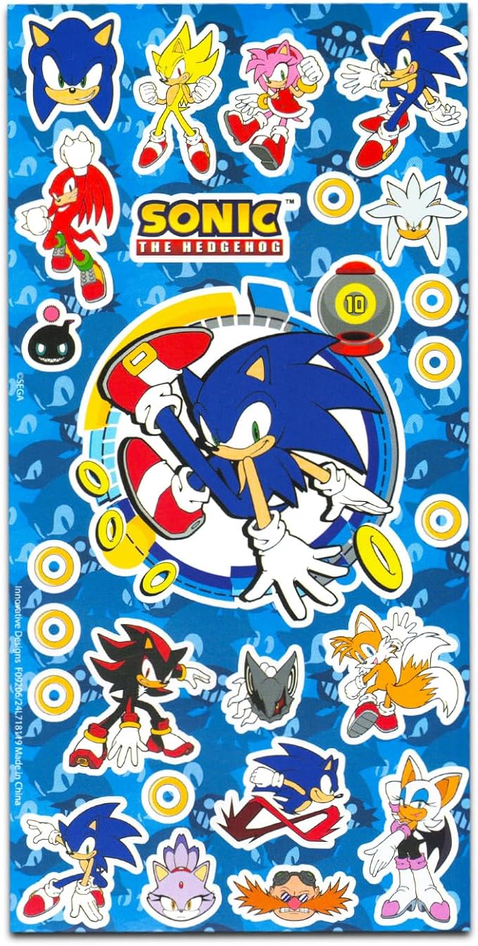 Sonic The Hedgehog Drawing and Painting Set for Boys - Sonic Gift Bundle with Coloring Book, Coloring Utensils, Watercolor Paints, Stickers, Tattoos, More | Sonic Crafts for Kids