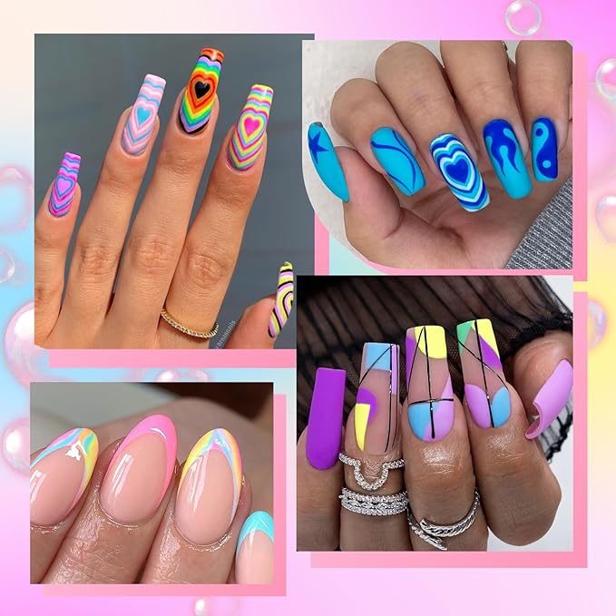 24 Colors Nail Art Pens Set，0.5 MM Nail Polish Pens Set Drawing Painting Point Liner Acrylic Painted Pen Graffiti Nail Dotting Pen Liner Brush for DIY Nail Art Beauty Adorn Manicure Tools