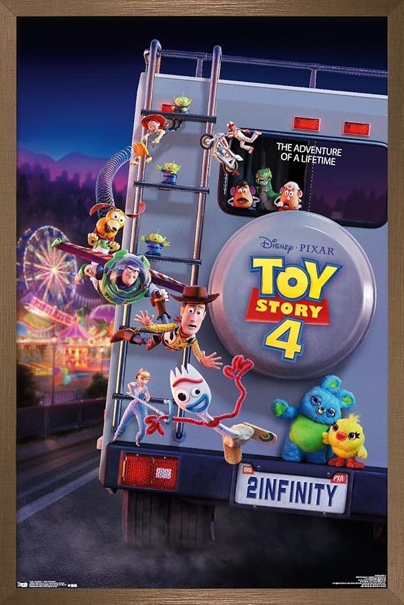 Trends International Disney Pixar Toy Story 4 - Final One Sheet Wall Poster, 22.375" x 34", Bronze Framed Version