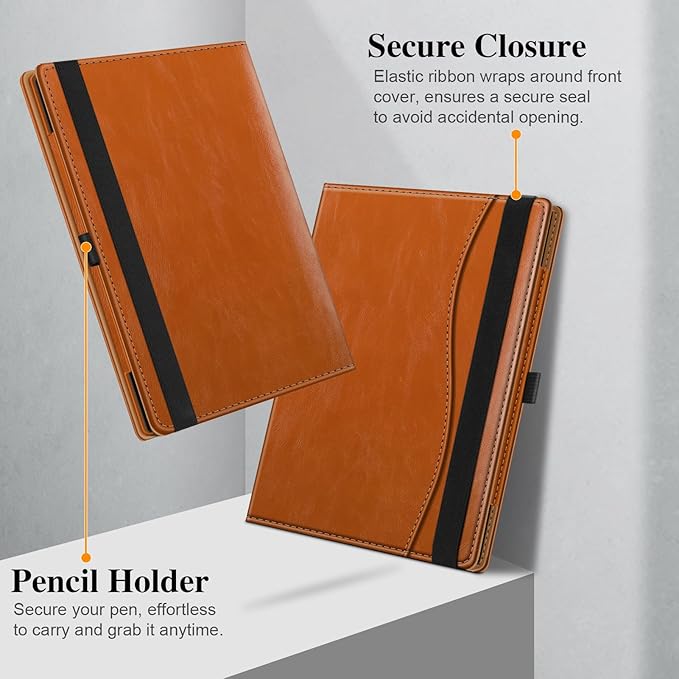 Fintie Case for 10.3" Boox Note Air 5 C (2025)/ Note Air4 C (2024)/ Note Air3 C/ Air3 B/W (2023) Tablet ePaper -Premium PU Leather Stand Cover Auto Sleep/Wake with Card Slot & Pen Holder, Brown