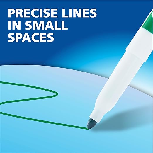 EXPO Dry Erase Markers Kit, Fine Tip, Assorted Colors, Eraser, Spray Cleaner, 7 Count