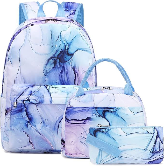 Meisohua School Backpack for Teens Girls Boys Backpack for Elementary Middle School Bookbag for Kids Backpack Lunch Bag Set