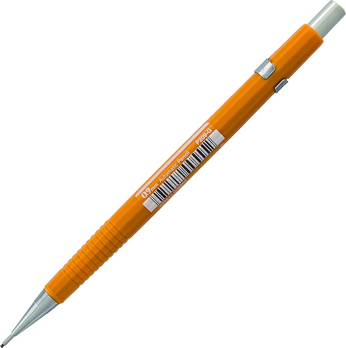 Pentel Sharp Mechanical Pencil, 0.9mm Lead Size, Yellow Barrel, Box of 12 Pencils (P209G)